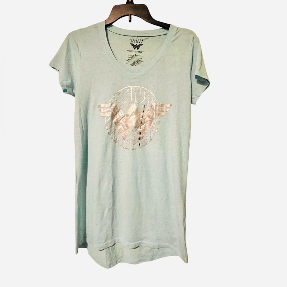 Wonder Woman DC Light Blue Graphic Short Sleeve T-Shirt